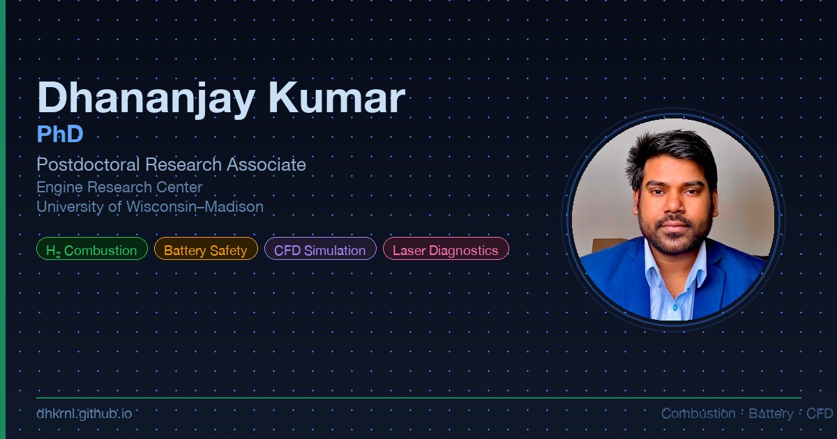 Dhananjay Kumar · Postdoctoral Researcher